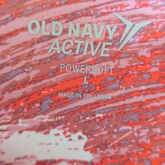 OLD NAVY • Active Powersoft Neon Pink & White Marble Highrise Leggings Size Larg - Picture 8 of 10